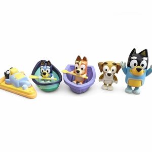 Bluey Figure Lot w/ Canoes & Family Characters